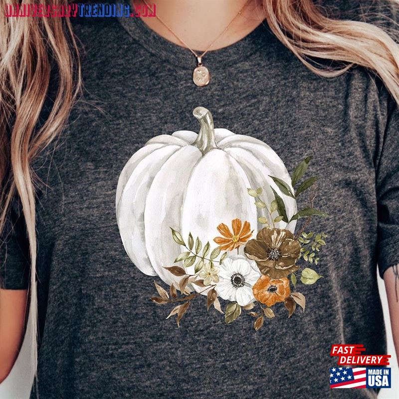 Pumpkin T-Shirt Colorful Shirt Watercolor Pumpkins Sweatshirt