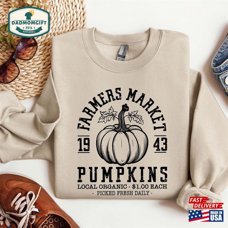 Pumpkins Farmer Market Shirt Fall Autumn Harvest Festival Celebration Sweatshirt Hoodie Classic