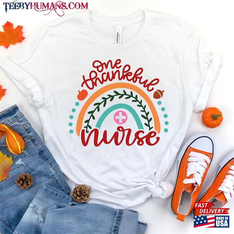 Rainbow Nurse Shirt Thanksgiving Classic T-Shirt