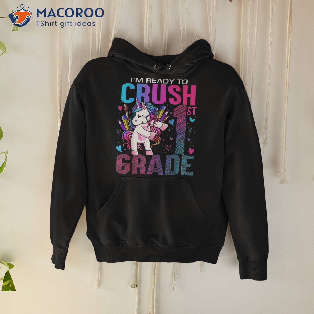 Ready To Crush First 1st Grade Back School Unicorn Kids Shirt