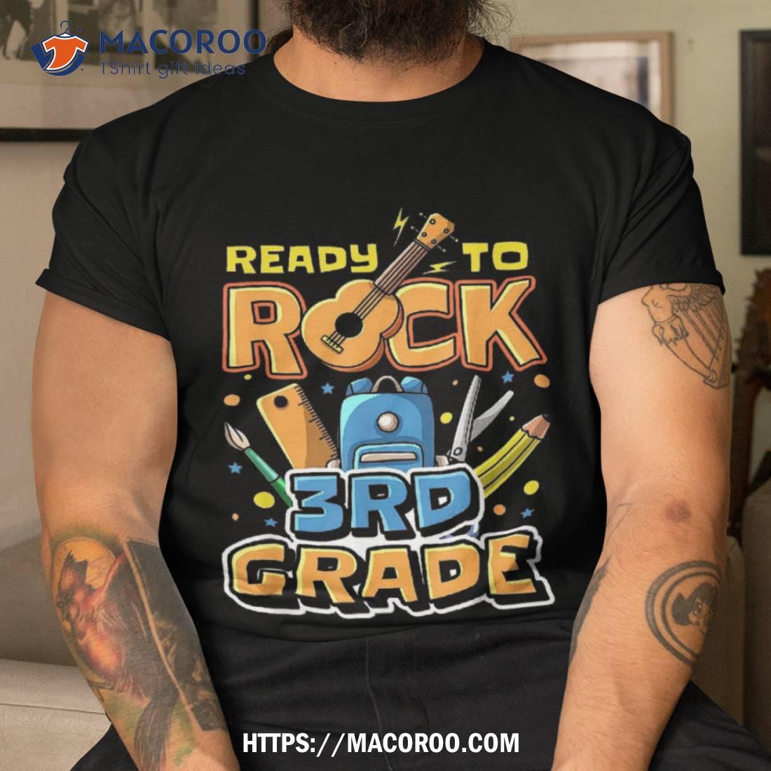 Ready To Rock 3rd Grade Back School Music Guitar Student Shirt