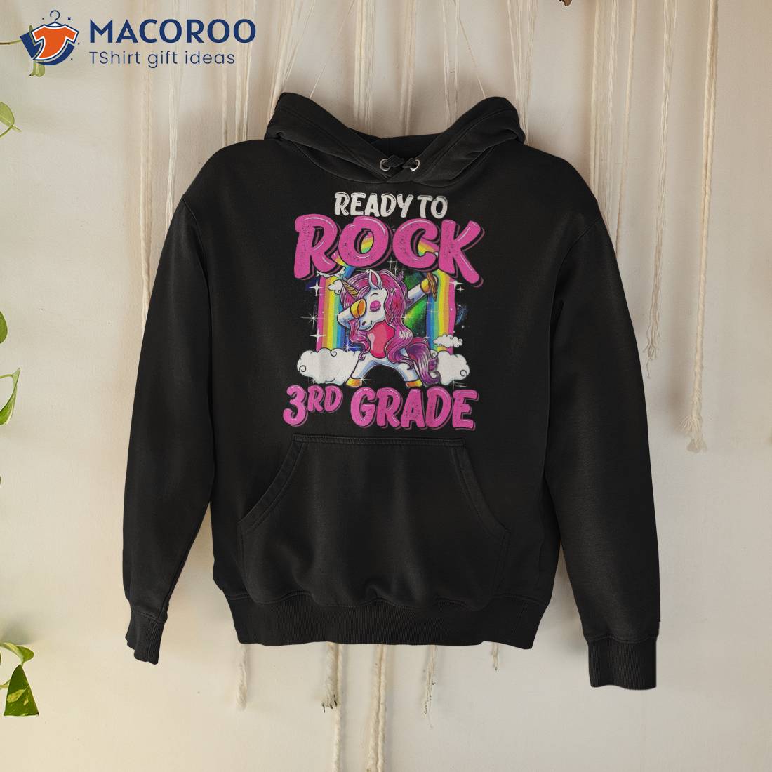 Ready To Rock 3rd Grade Dabbing Unicorn Back School Girls Shirt