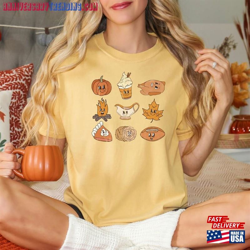 Retro Fall Sweatshirt Favorite Things Sweater Distressed Unisex Hoodie