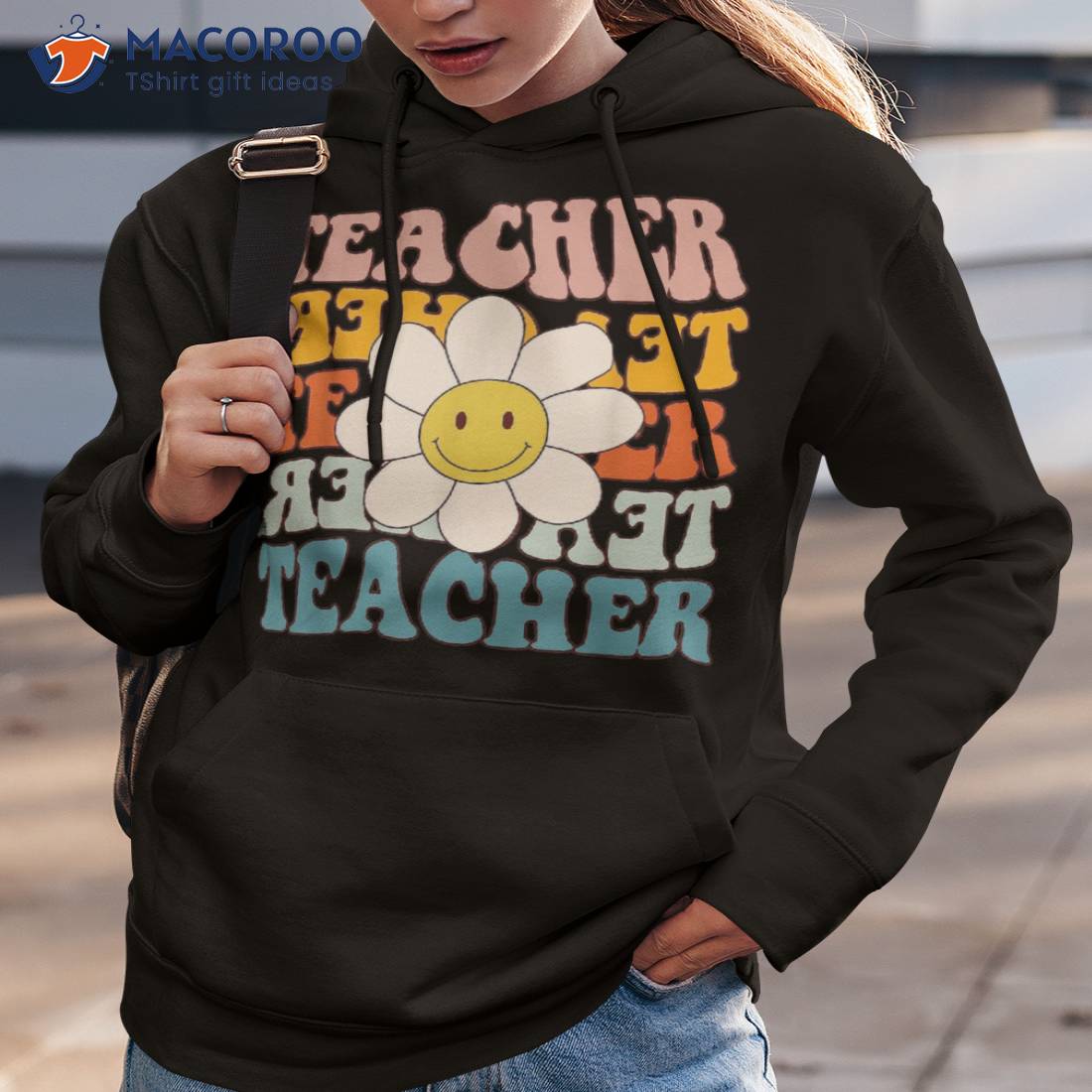 Retro Groovy Teacher Flower Funny Back To School Gifts Shirt