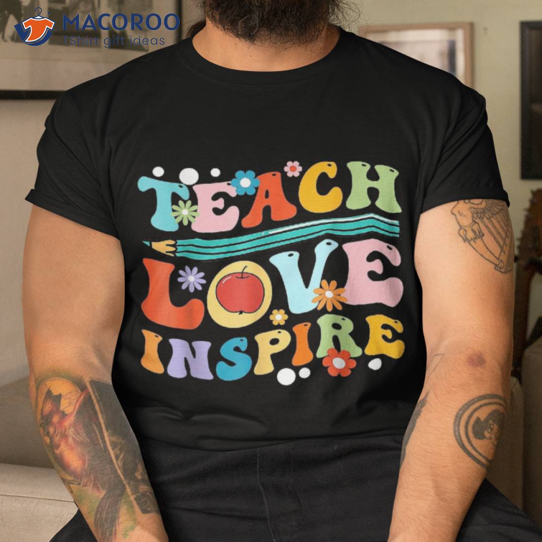 Retro Groovy Teacher Inspirational Happy Back To School Shirt