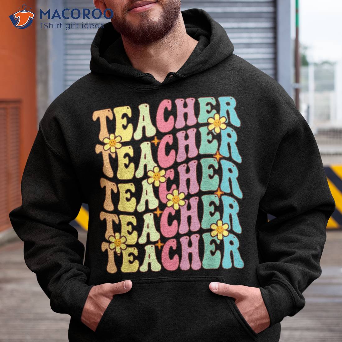 Retro Groovy Teacher Inspirational Happy First Day Of School Shirt