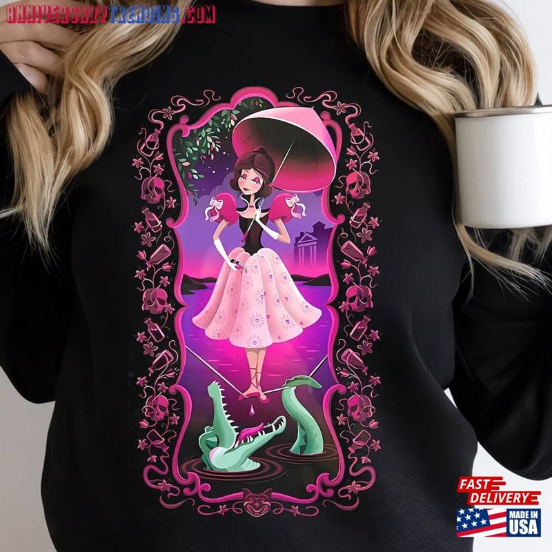 Retro Halloween Flower Poison Tightrope Walker Sweater Girl Haunted Mansion Comfort Color Shirt Sweatshirt Hoodie