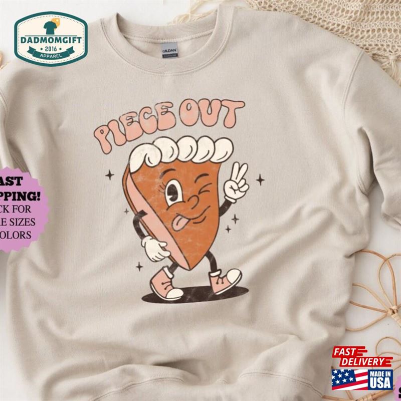 Retro Pumpkin Pie Shirt Piece Out Thanksgiving Fall Hoodie T-Shirt