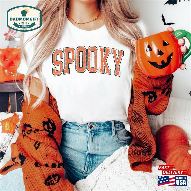 Retro Spooky Sweatshirt Season Shirt Halloween Hoodie