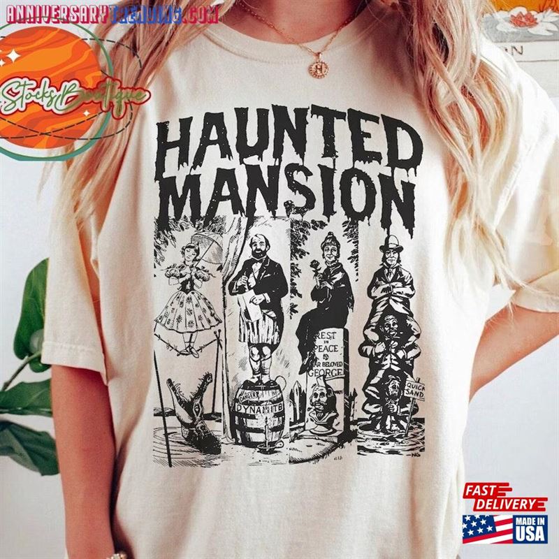 Retro The Haunted Mansion Comfort Color Shirt 1969 T-Shirt Classic