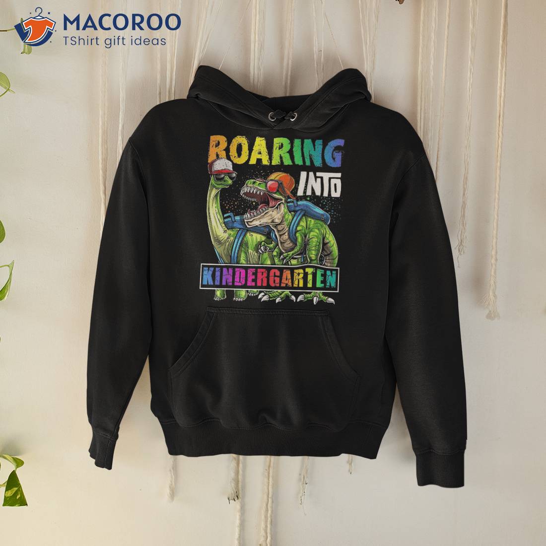 Roaring Kindergarten Dinosaur Backpack Back To School Boys Shirt