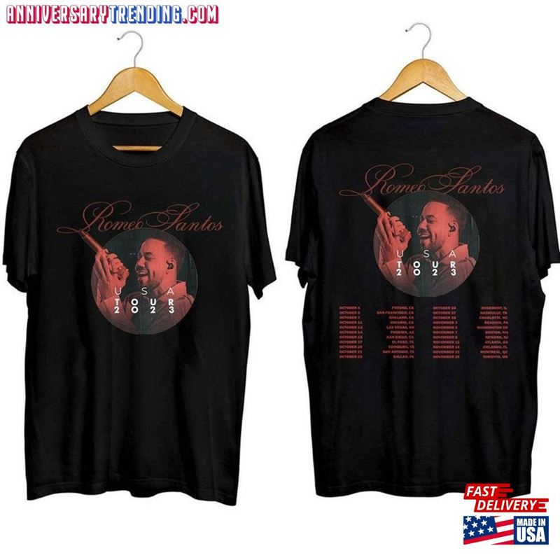 Romeo Santos 2023 Tour Formula Vol3 Shirt Fan Concert T-Shirt Classic