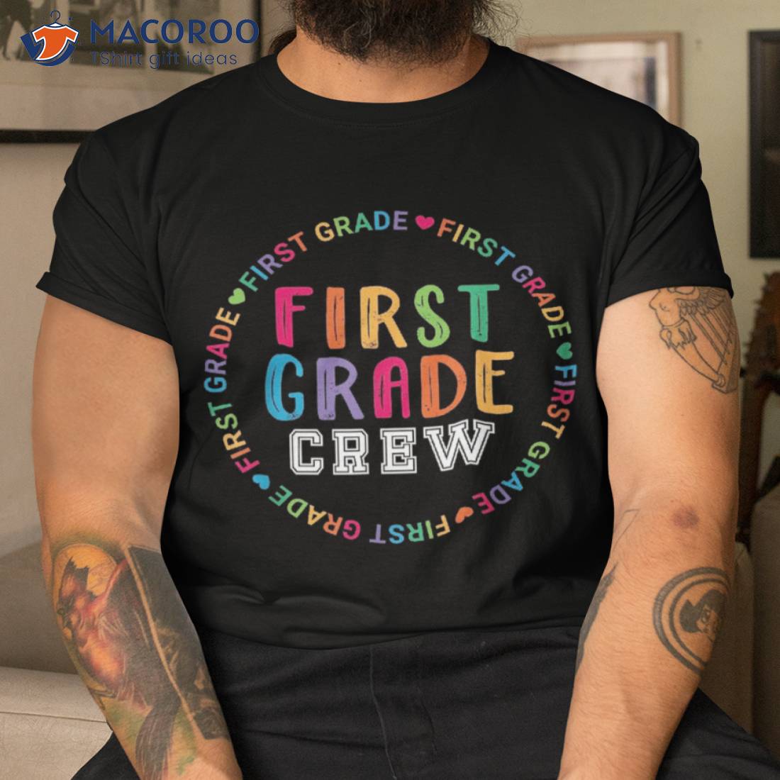 s 1st Grade Teacher Back To School – First Crew Shirt