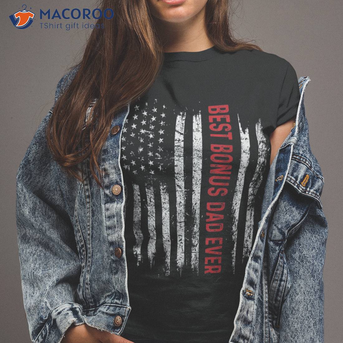 S Father’s Day Best Bonus Dad Ever Us American Flag Shirt