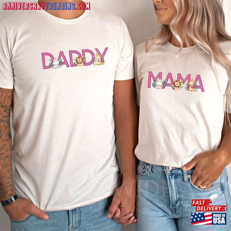 Safari Wild One 1St Birthday Shirts The Theme First Family Matching Shirt Daddy Mama Of Mommy And Me T-Shirts Hoodie T-Shirt