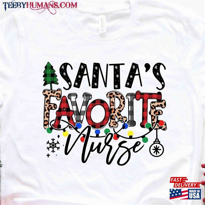 Santa’s Favorite Nurse Shirt Sweatshirt Unisex