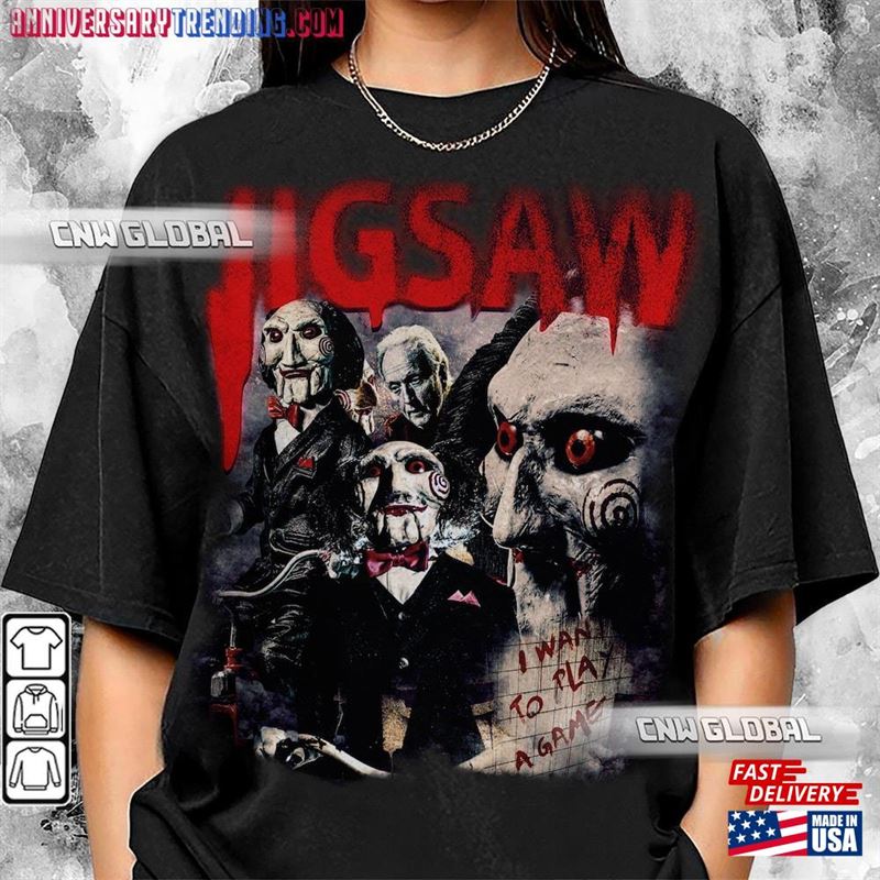 Saw Jigsaw Horror Movie Shirt Bootleg Halloween Vintage Retro 90S Y2k Sweatshirt Classic