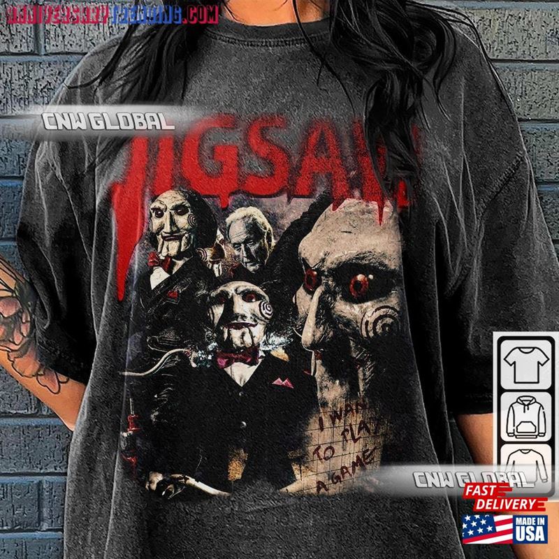 Saw Jigsaw Horror Movie Shirt Bootleg Halloween Vintage Retro 90S Y2k Sweatshirt Classic