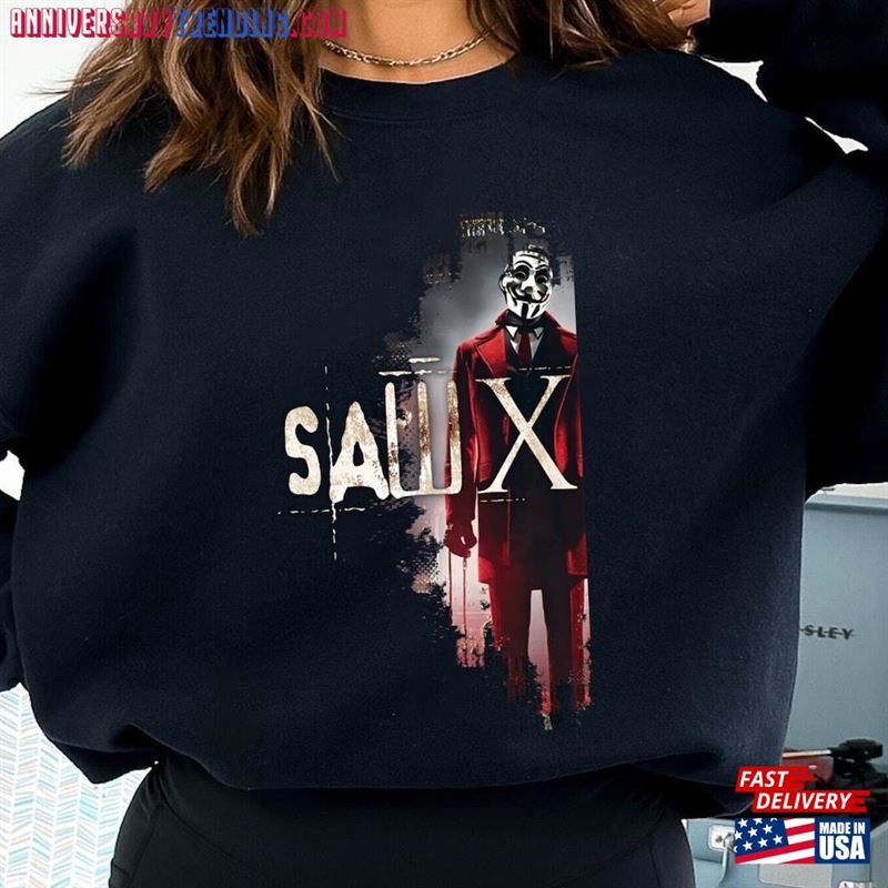 Saw X Movie  T-Shirt Horror Poster Head Trap Jigsaw Vintage Shirt Unisex Classic