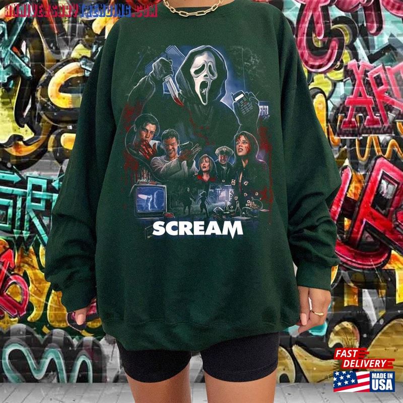 Scream Halloween Crewneck Sweatshirt Vintage T-Shirt Classic Hoodie