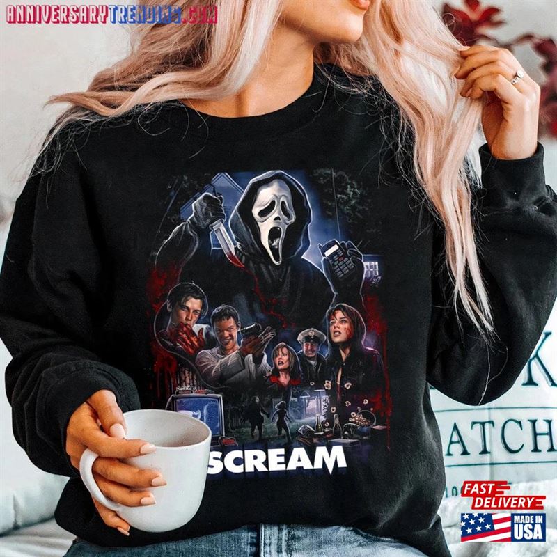 Scream Halloween Crewneck Sweatshirt Vintage T-Shirt Classic Hoodie