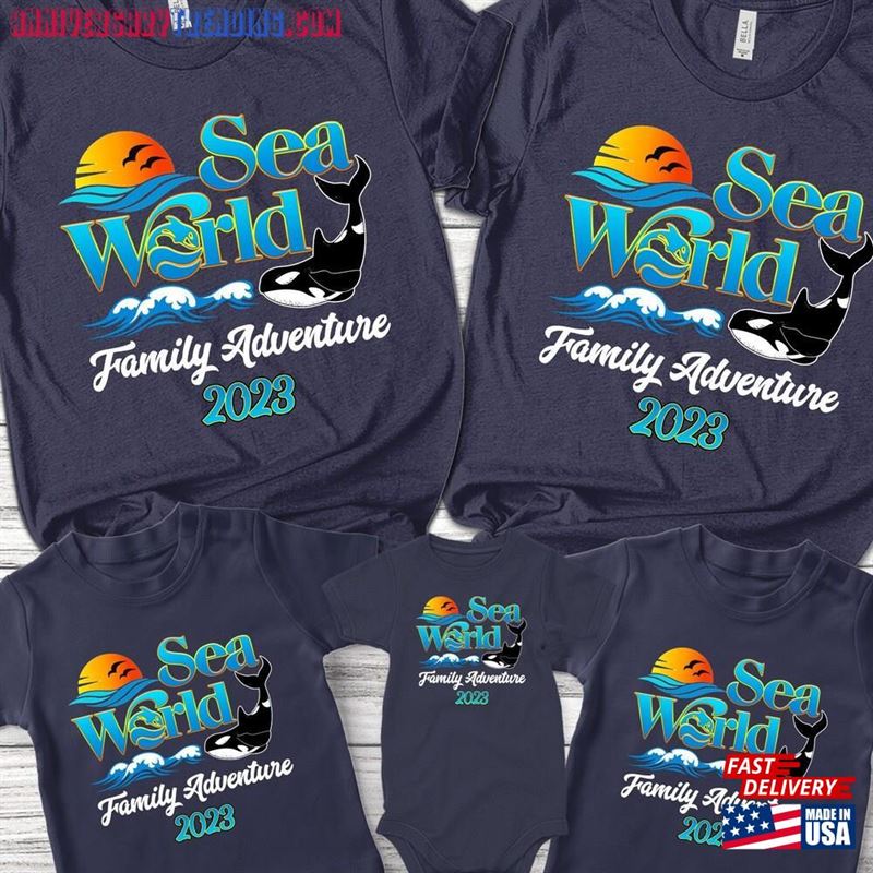 Sea World Family Trip 2023 Shirt Matching Adventure Group Unisex Classic