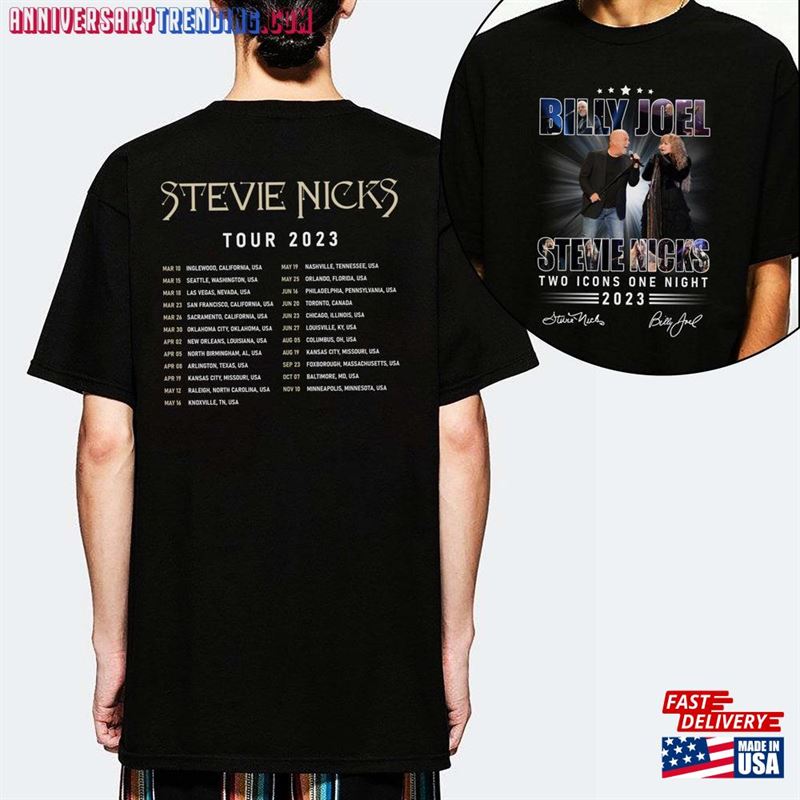 Signature Billy Joel Stevie Nick Tour T-Shirt Merch Shirt 90S Sweatshirt