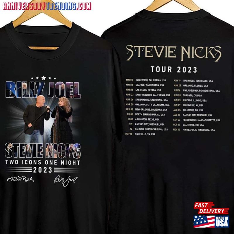 Signature Billy Joel Stevie Nick Tour T-Shirt Merch Shirt 90S Sweatshirt