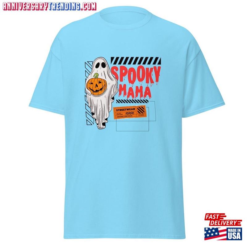 Spoocky Mama Haha Funny Design Halloween Party Horror Sweatshirt Classic