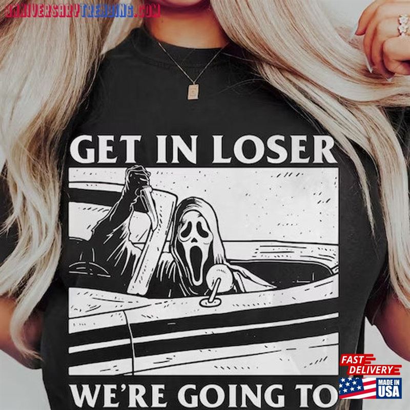 Spooky Retro Movies T-Shirt H Orror Halloween Unisex Shirt Get In Loser Classic