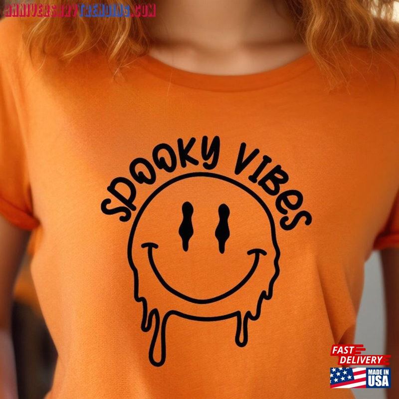 Spooky Vibes Shirt Matching Family Halloween Gift For Friends Unisex Classic