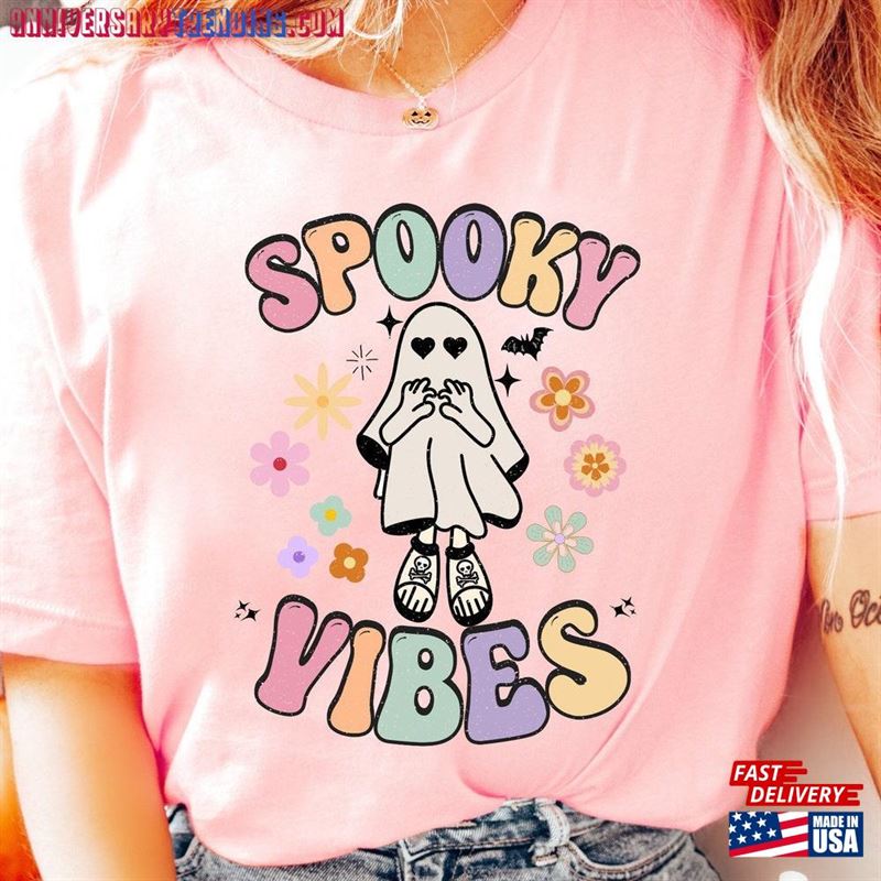 Spooky Vibes T-Shirt Halloween Shirt Boo Hoodie Classic