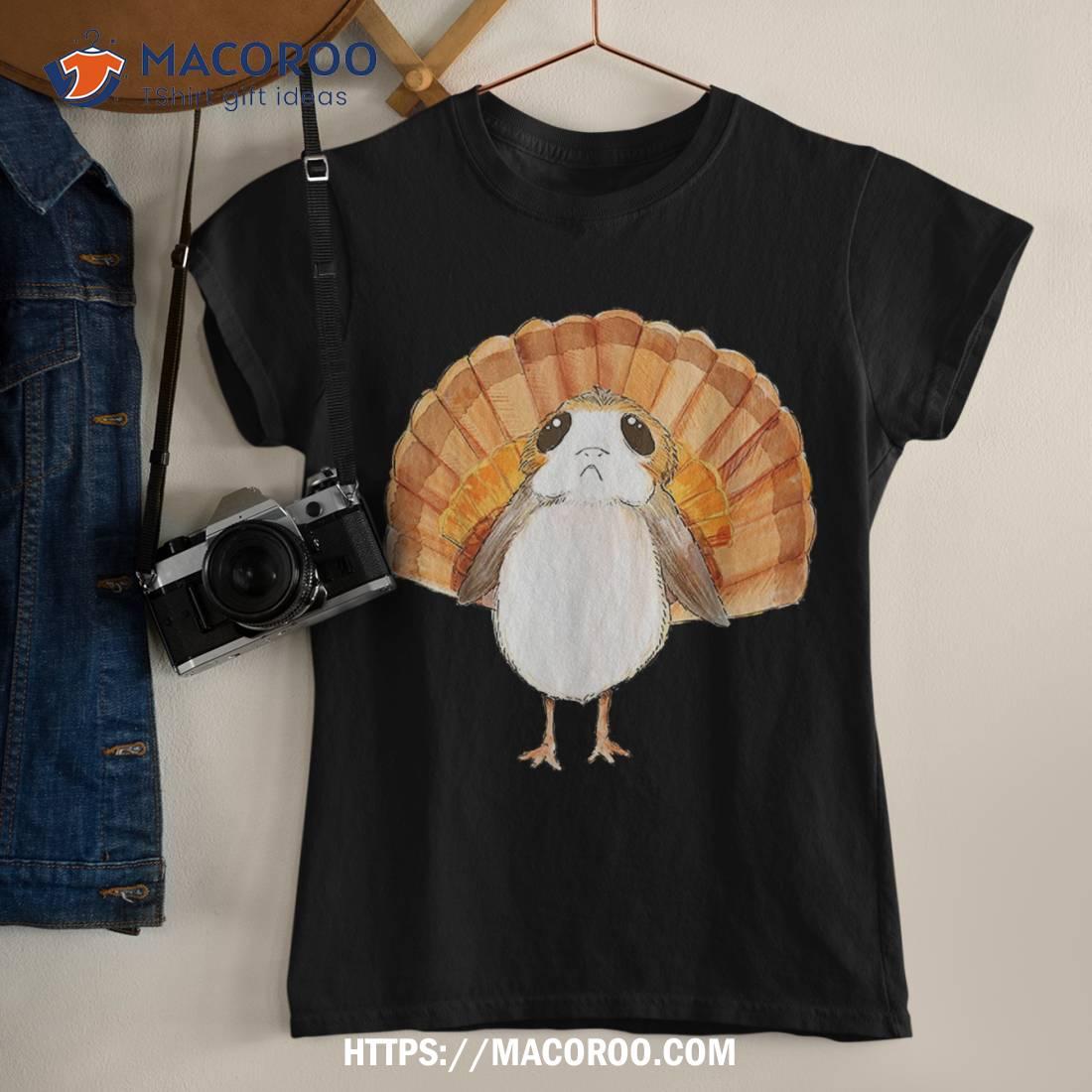 Star Wars Porg Turkey Thanksgiving Feathers Graphic Shirt