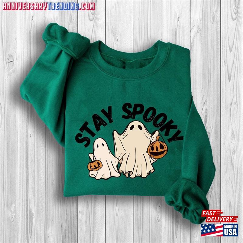 Stay Spooky Halloween Ghost Sweatshirt Classic Unisex