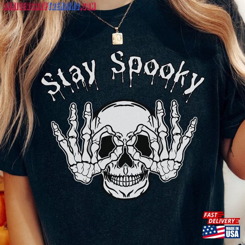 Stay Spooky Shirt Halloween Skeleton T-Shirt Classic