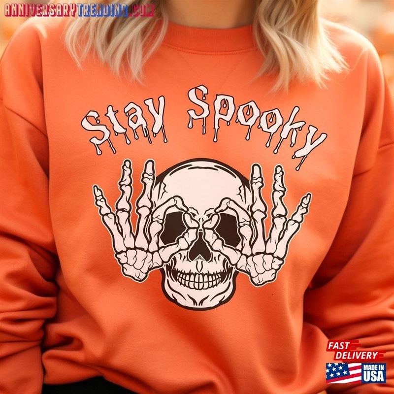 Stay Spooky Shirt Halloween Skeleton T-Shirt Classic