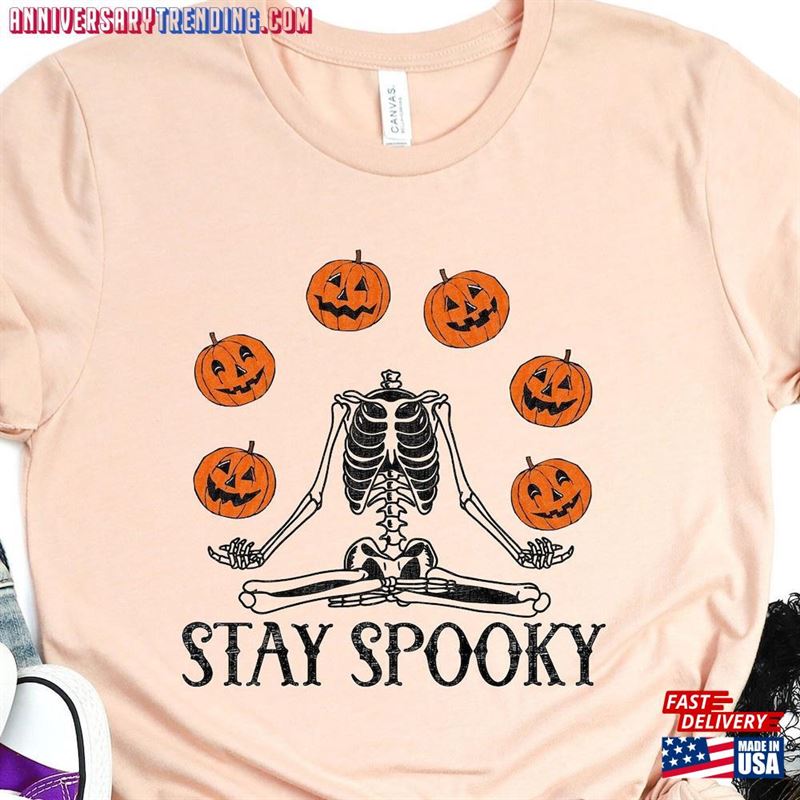 Stay Spooky Skeleton Shirt Season Sweatshirt Halloween Classic Hoodie