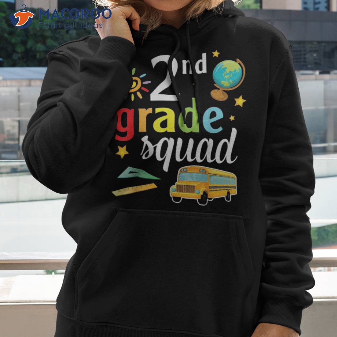 Sunlight Bus Happy Student Back To School 2nd Grade Squad Shirt