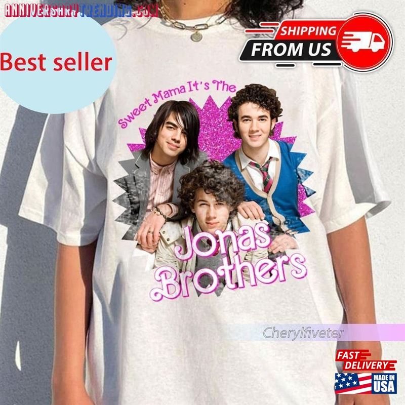 Sweet Mama Its The Jonas Brothers T-Shirt Shirt Five Albums One Night Tour Unisex