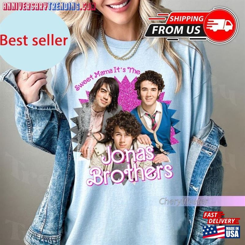 Sweet Mama Its The Jonas Brothers T-Shirt Shirt Five Albums One Night Tour Unisex