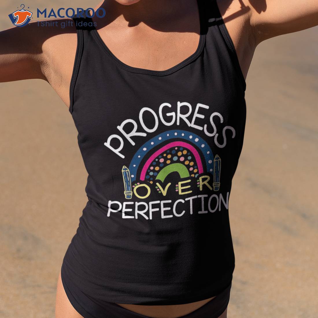 Teacher Motivational Progress Over Perfection Back To School Shirt