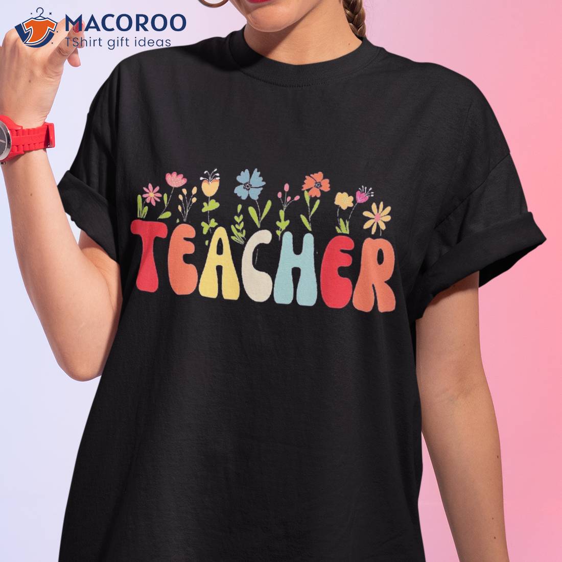 Teacher Plant Funny Flowers Teaching Lover Back To School Shirt