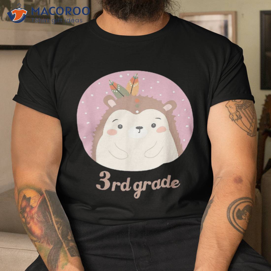 Team 3rd Grade Cute Hedgehog Back To School Boy Girl Kid Shirt