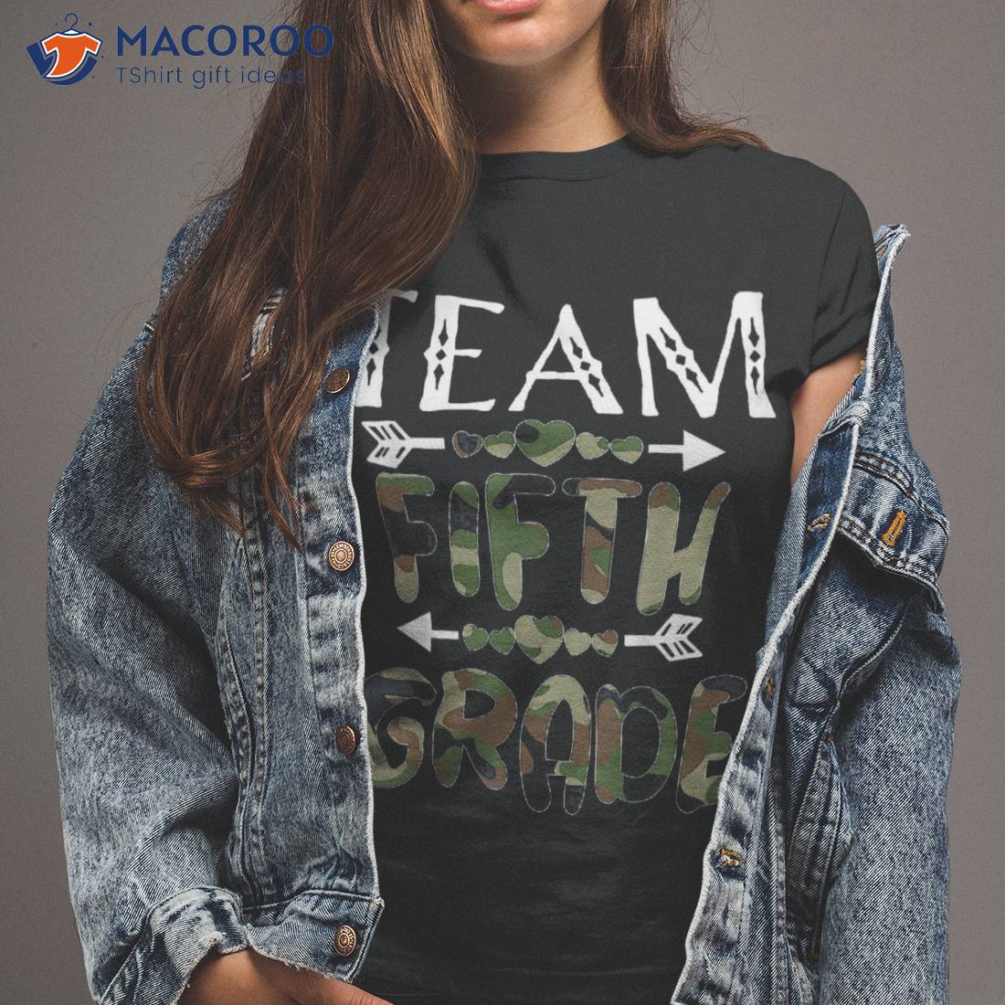 Team Fifth Grade Back To School 1st Day Camo Teachers Shirt