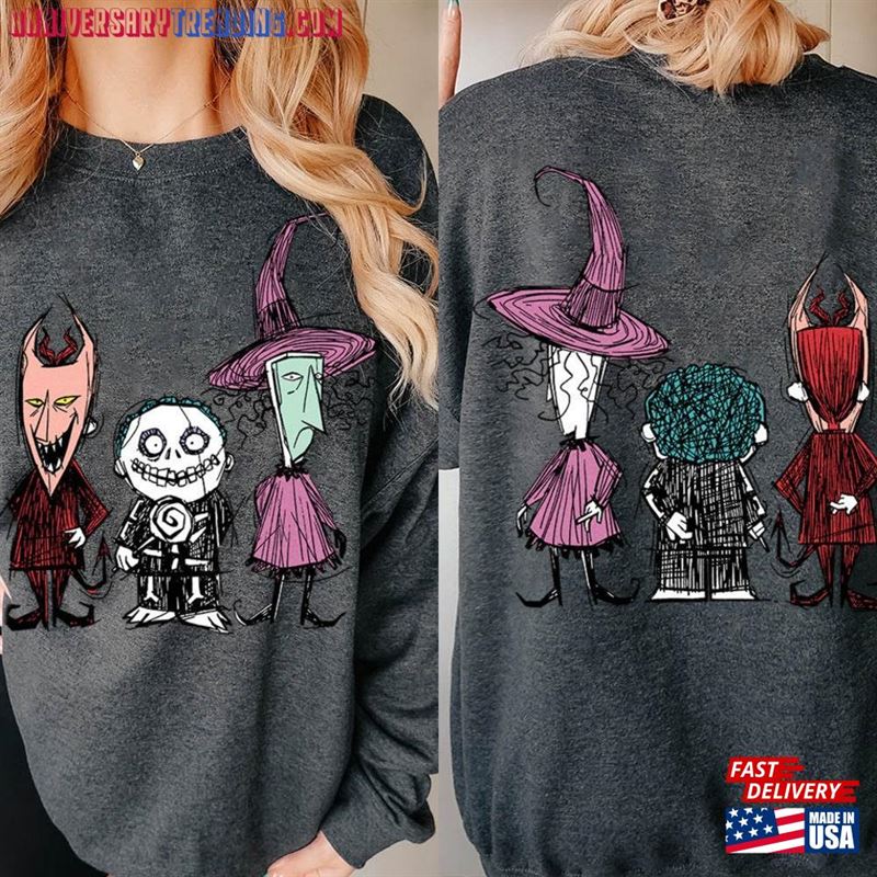 Team Lock Shock Barrel Ready Oogie Boogie Nightmare Before Christmas Crewneck Sweatshirt T-Shirt Hoodie