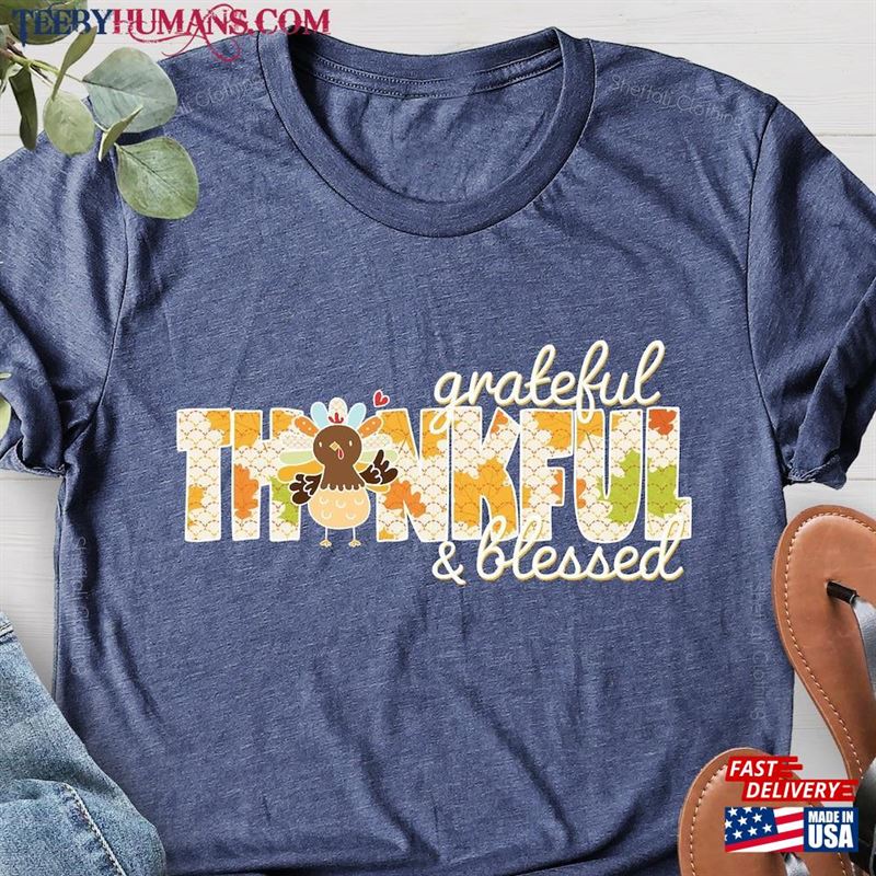 Thankful And Turkey Shirt Thanksgiving Family Shirts Fall Classic Hoodie