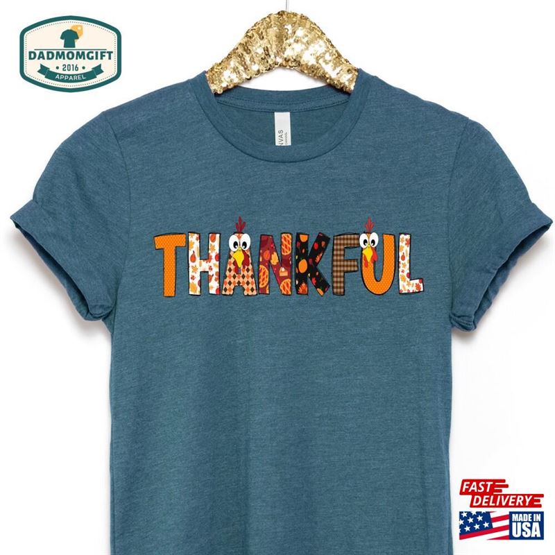 Thankful Grateful Blessed Heather Teal Shirt Sweatshirt Unisex