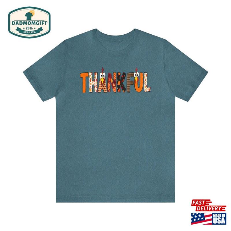 Thankful Grateful Blessed Heather Teal Shirt Sweatshirt Unisex