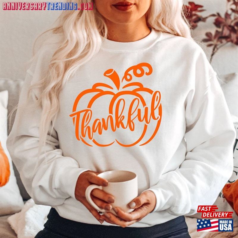 Thankful Pumpkin Shirt Cheetah Thanksgiving Hoodie Sweatshirt