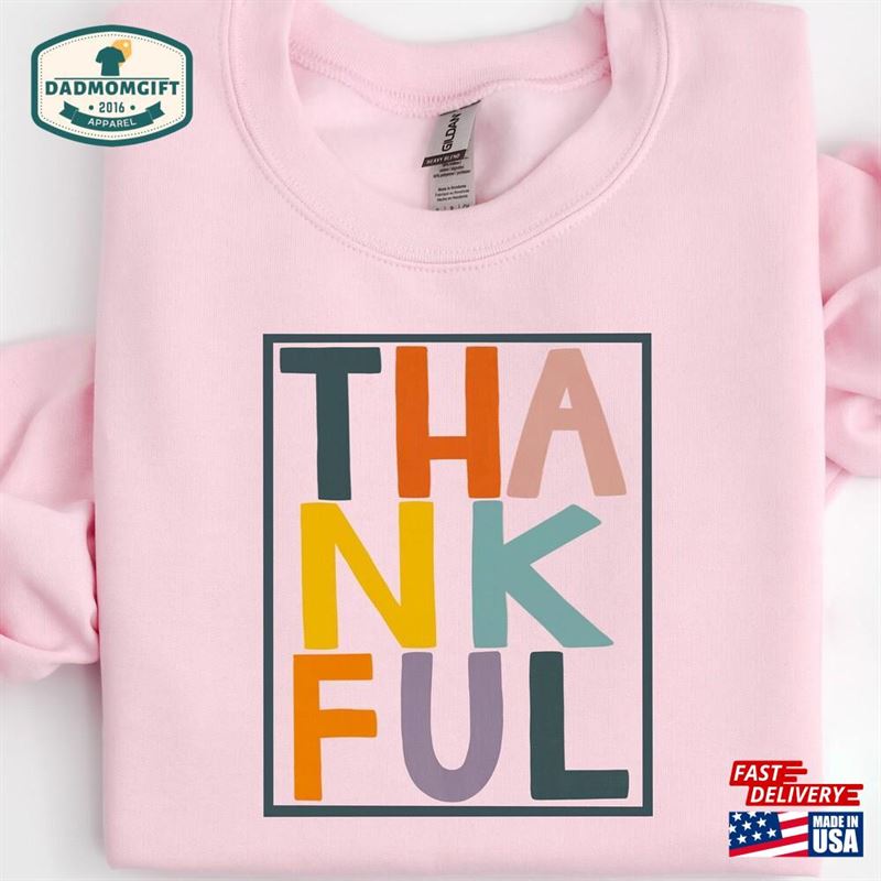 Thankful Shirt Leopard Pumpkin Classic Sweatshirt